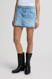 LEE חצאית מיני MINI SKIRT REGULAR ASTER BLUE