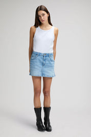 LEE חצאית מיני MINI SKIRT REGULAR ASTER BLUE