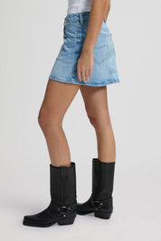 LEE חצאית מיני MINI SKIRT REGULAR ASTER BLUE