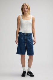 LEE ג'ינס ברמודה DRAPEY JORT OVERT WASH