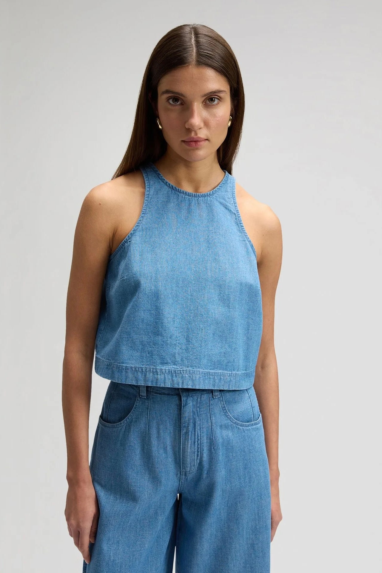 LEE ג'ינס BOXY SLEEVELESS TOP