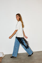 טישירט אוברסייז לני לבן