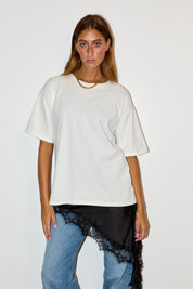 טישירט אוברסייז לני לבן