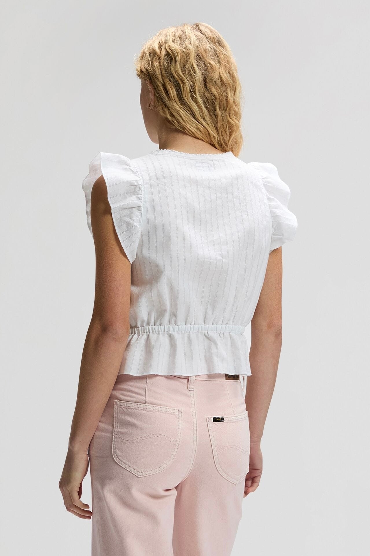LEE ג'ינס RUFFLE SLEEVE SHIRT
