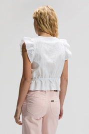 LEE ג'ינס RUFFLE SLEEVE SHIRT