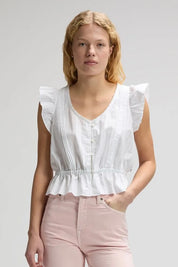 LEE ג'ינס RUFFLE SLEEVE SHIRT