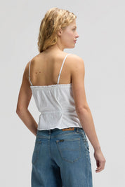 LEE TOP LACE TRIM CAMI BRIGHT WHITE