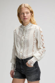 LEE ג'ינס KOSZULA BOHEMIAN BLOUSE BRIGHT WHITE