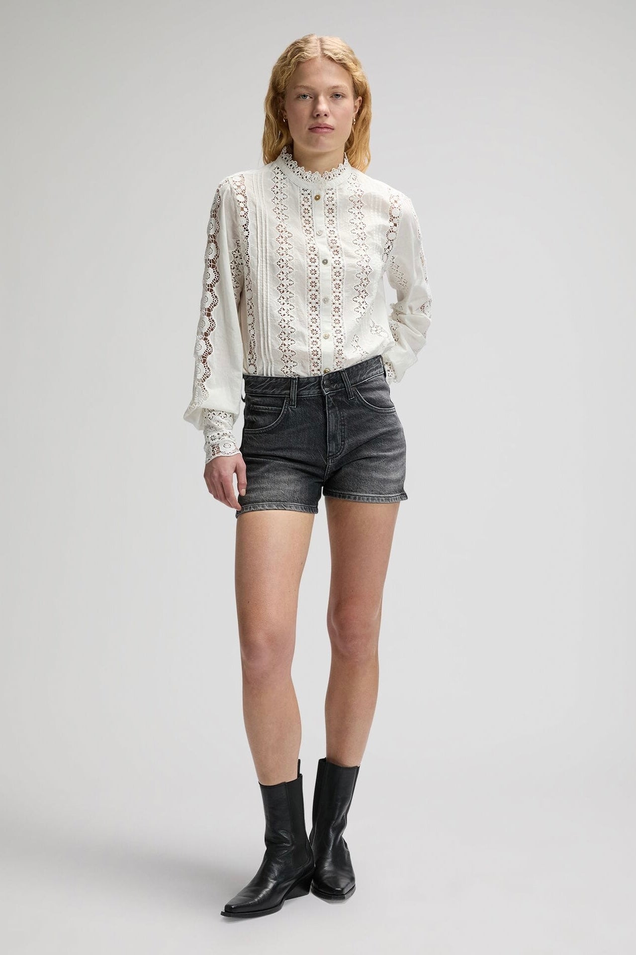 LEE ג'ינס KOSZULA BOHEMIAN BLOUSE BRIGHT WHITE