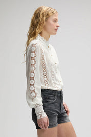 LEE ג'ינס KOSZULA BOHEMIAN BLOUSE BRIGHT WHITE