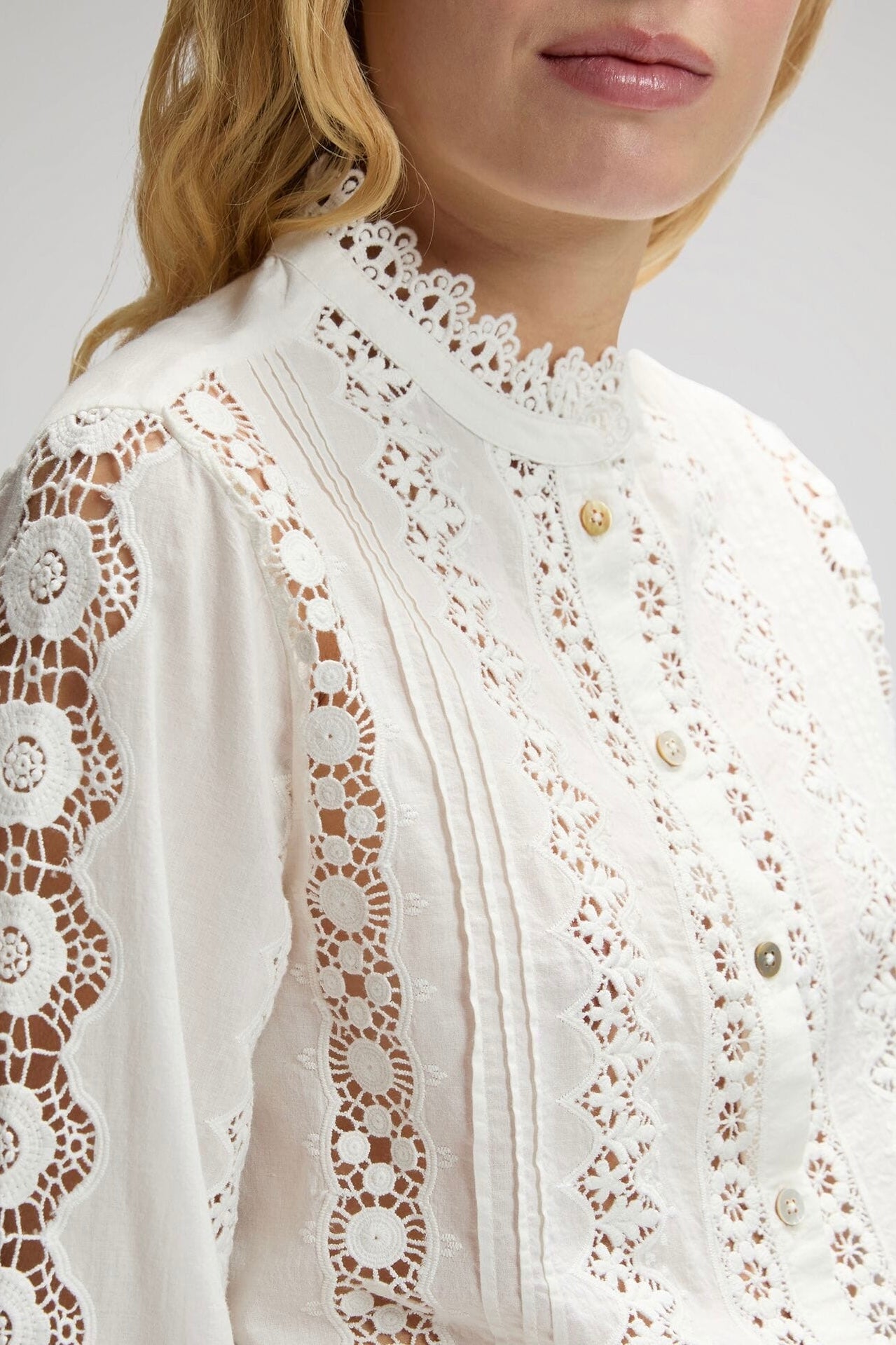 LEE ג'ינס KOSZULA BOHEMIAN BLOUSE BRIGHT WHITE