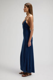 LEE ג'ינס שמלה SLEEVEL LONG DRESS FROZEN IN TIME