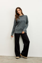 חולצת אלכס ניקי שרוול ארוך אפור כהה