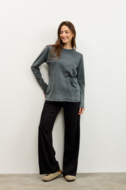 חולצת אלכס ניקי שרוול ארוך אפור כהה