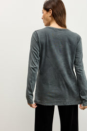 חולצת אלכס ניקי שרוול ארוך אפור כהה