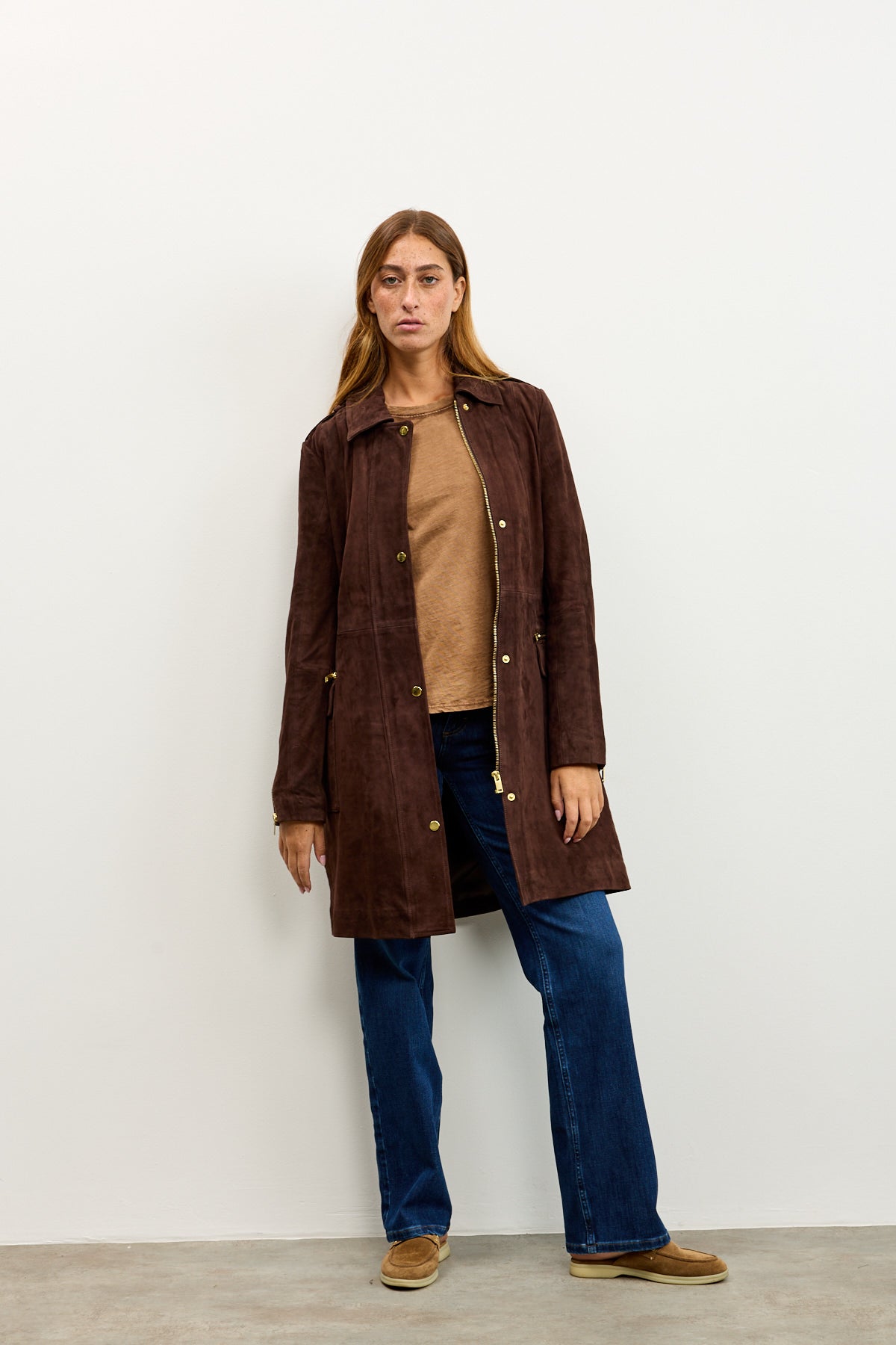 חולצת אלכס ניקי שרוול ארוך חום