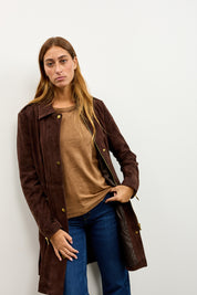 חולצת אלכס ניקי שרוול ארוך חום