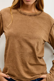 חולצת אלכס ניקי שרוול ארוך חום