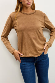 חולצת אלכס ניקי שרוול ארוך חום