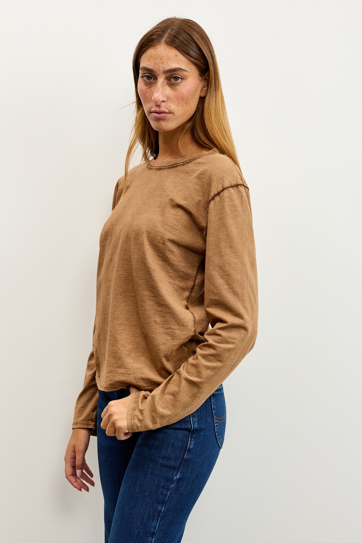 חולצת אלכס ניקי שרוול ארוך חום