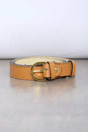חגורת עור קלאסית קאמל