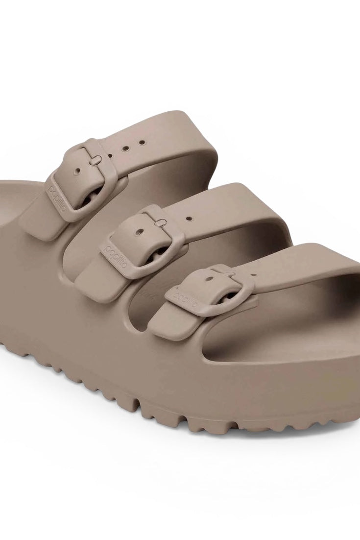 כפכפי בירקנשטוק דגם פלורידה אווא פלטפורם אפור טאופ