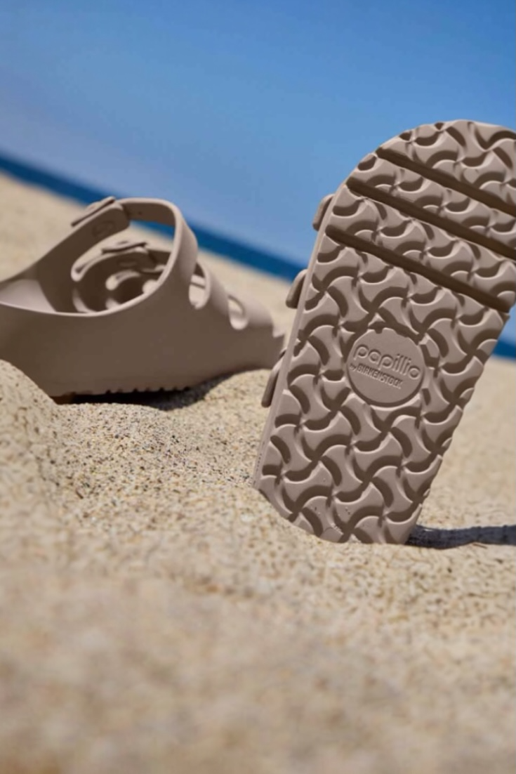 כפכפי בירקנשטוק דגם פלורידה אווא פלטפורם אפור טאופ