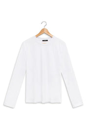 טי שירט ניקי כותנה עם שרוולים ארוכים לומינה לבן