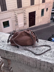 תיק עור זמש לוקה חום