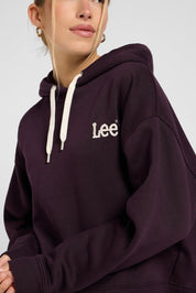 LEE ג'ינס סוויטשירט קפוצון בורדו