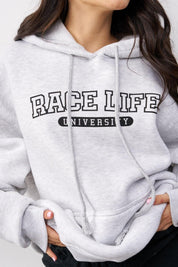 סווטשירט קפוצ׳ון אוברסייז אפור