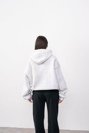 סווטשירט קפוצ׳ון אוברסייז אפור